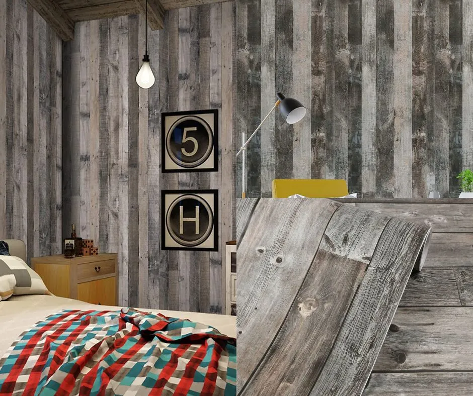 Wallpaper Dinding Kamar Tidur Kecil dengan Motif Vintage