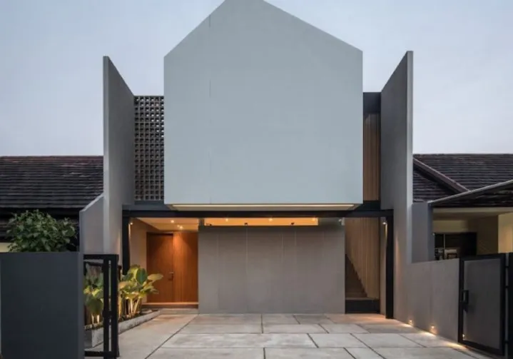 12. Tampak Depan Rumah Model Dak Teras Rumah Minimalis Modern Tanpa Tiang