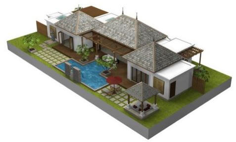 layout rumah tropis